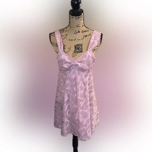 Vintage Victorias Secret Gold Label Sheer Baby Doll Pink Nightgown Lingerie S